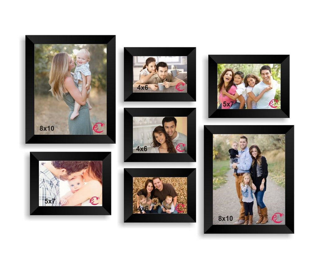 Memory Wall Collage Photo Frame Set of 7 individual photo frames Kafalo