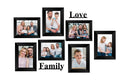 Memory Wall Collage Photo Frame - Set of 7 Photo Frames for 3 Photos of 5"x7", 4 Photos of 4"x6", 1 Piece of LOVE, 1 Piece of FAMILY Kafalo