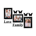 Memory Wall Collage Photo Frame - Set of 3 Photo Frames for 3 Photos of 5"x7", 1 Piece of LOVE, 1 Piece of FAMILY, 4 Pieces of BUTTERFLIES Kafalo