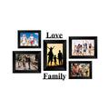 Memory Wall Collage Photo Frame - Set of 5 Photo Frames for 2 Photos of 4"x6", 3 Photos of 5"x7", 1 Piece of LOVE, 1 Piece of FAMILY Kafalo