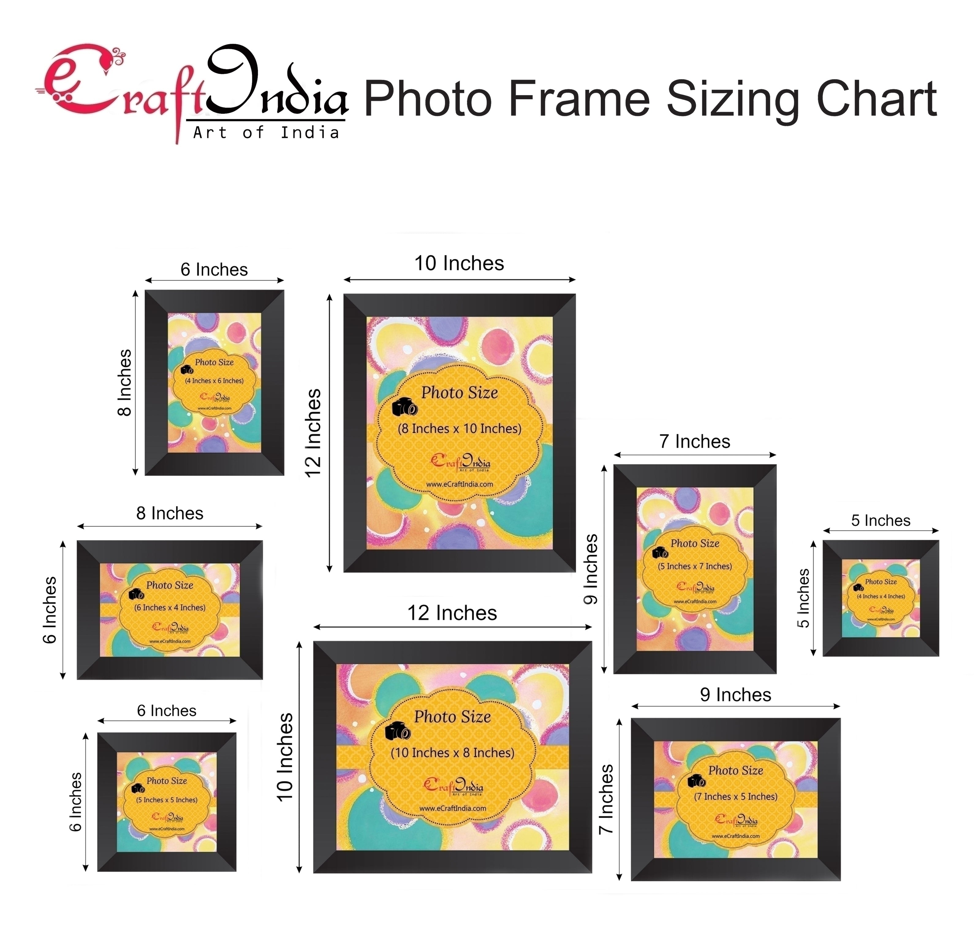 Memory Wall Collage Photo Frame Set of 10 individual photo frames Kafalo