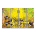 4 Panel Resting Buddha Premium Canvas Painting Kafalo
