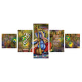 Set of 5 Lord Ganesha Premium Canvas Painting Kafalo