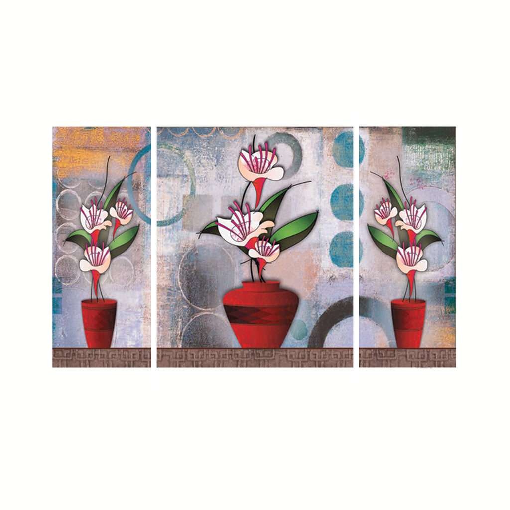 Set of 3 Botanical Theme Premium Canvas Painting Kafalo