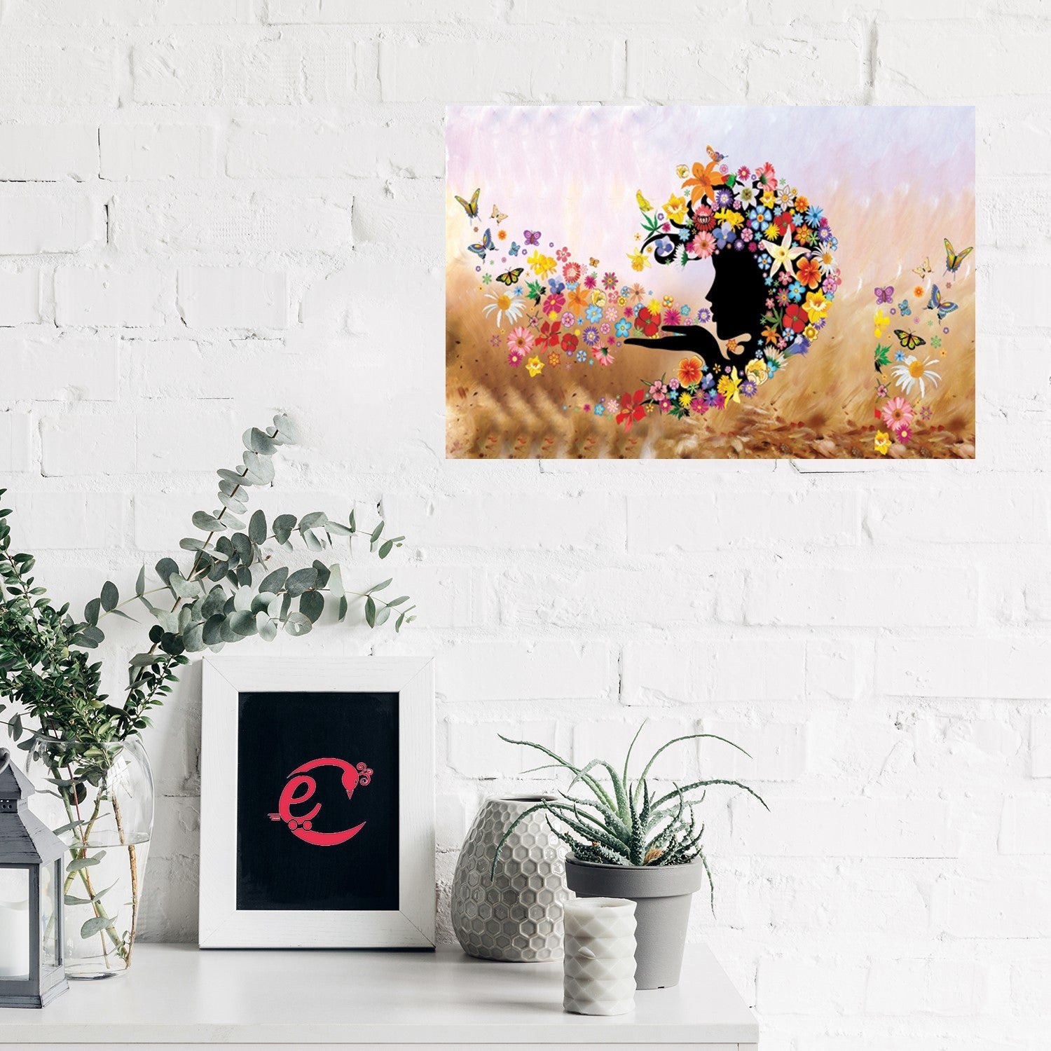 Beautiful Angel Design Self Adhesive Sparkle Coated Painting without frame Kafalo