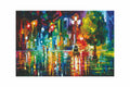 Beauty Under Rain Design Self Adhesive Sparkle Coated Painting without frame Kafalo