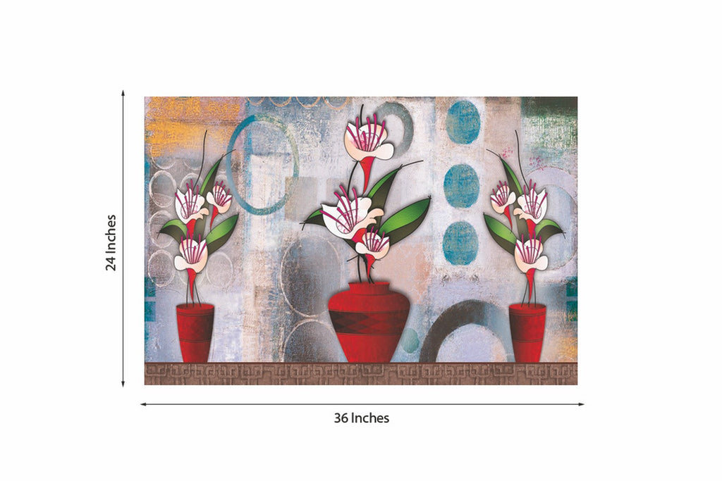 Botanical Theme Self Adhesive Sparkle Coated Painting without frame Kafalo