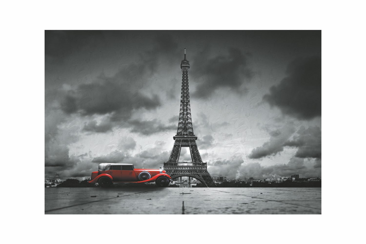 Eiffel Tower Design Self Adhesive Sparkle Coated Painting without frame Kafalo