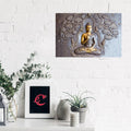 Meditating Buddha Self Adhesive Sparkle Coated Painting without frame Kafalo