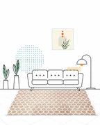 Natural Rectangular Jute Carpet For Dining Area