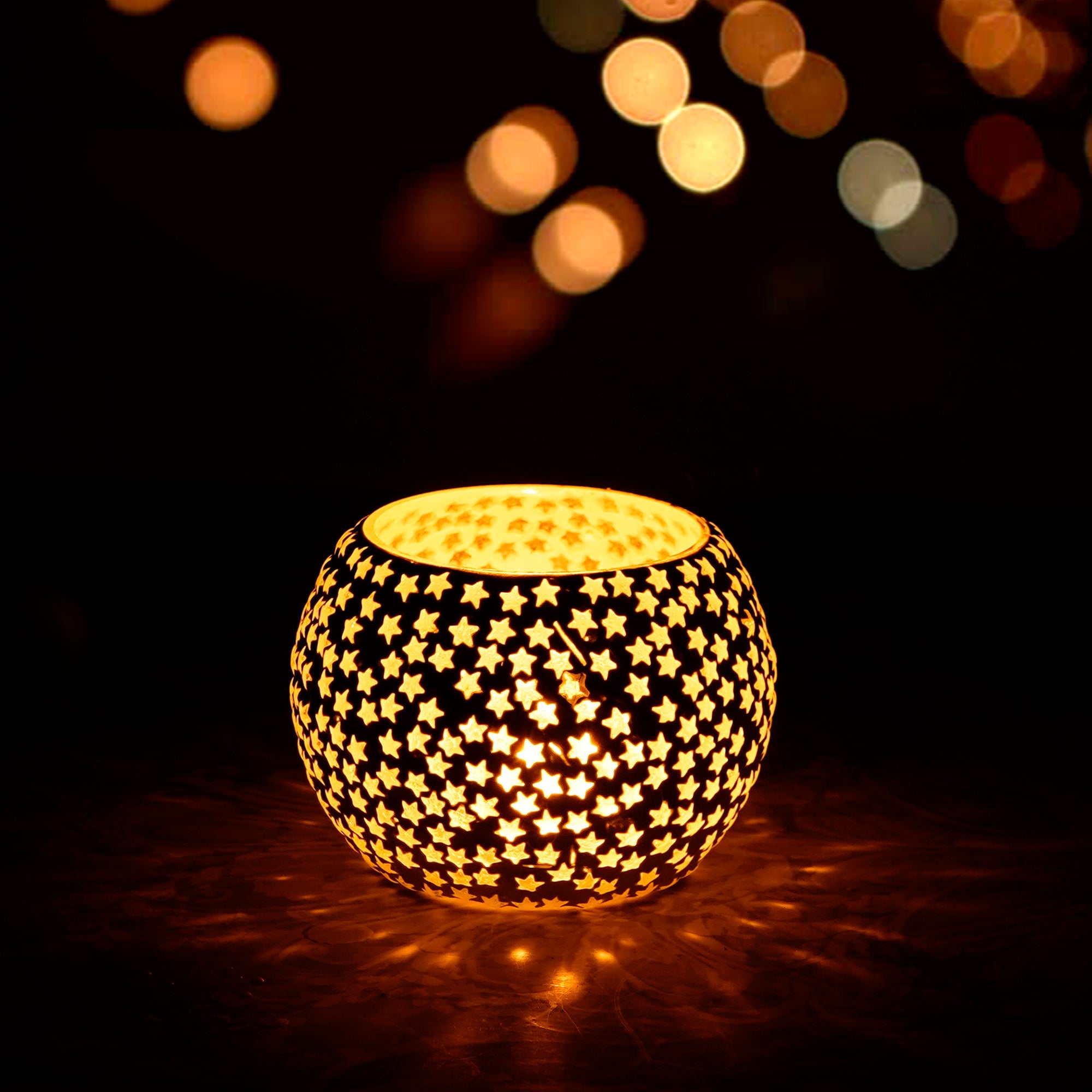 Mosaic Glass Decorative Tea Light Holder/Diya Kafalo