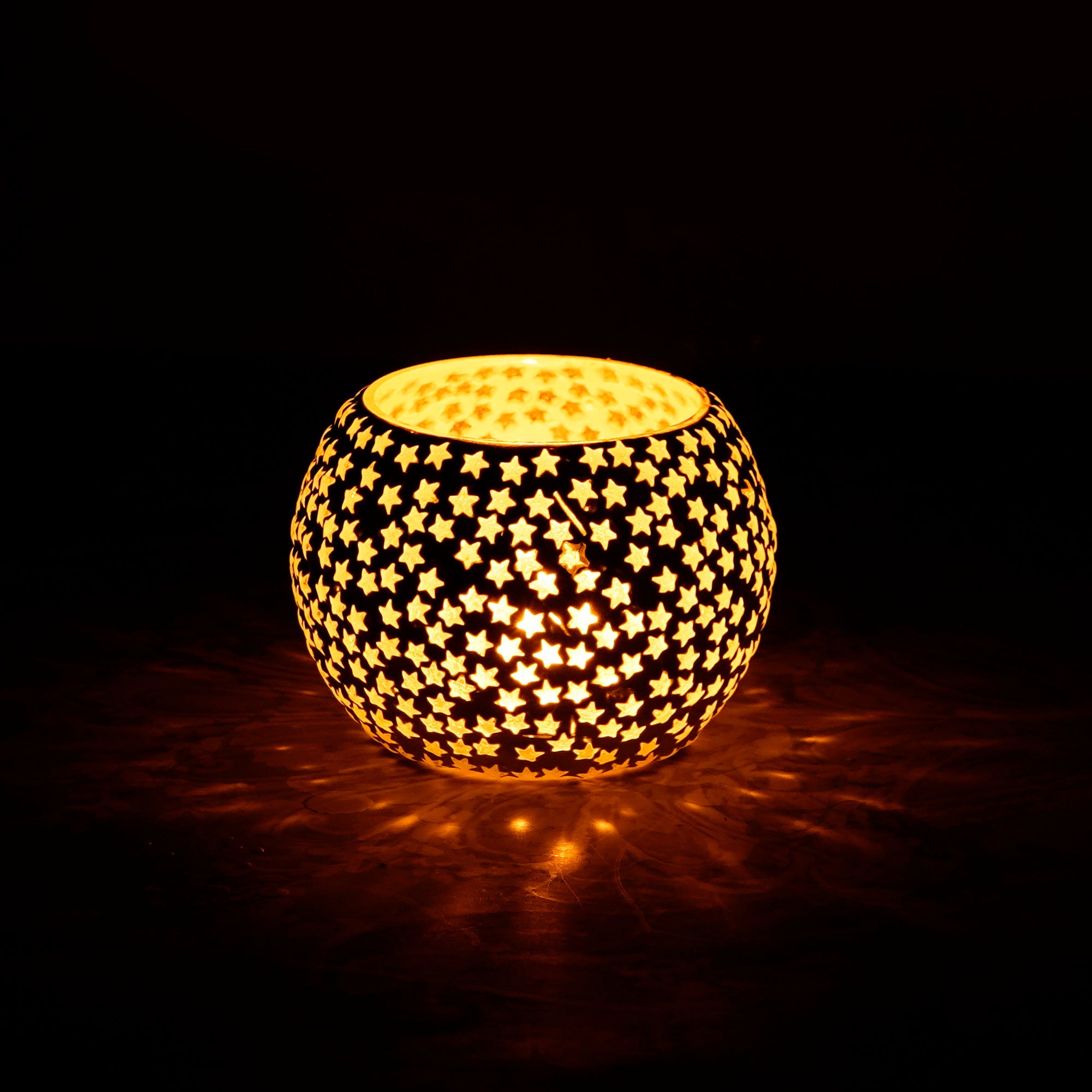 Mosaic Glass Decorative Tea Light Holder/Diya Kafalo