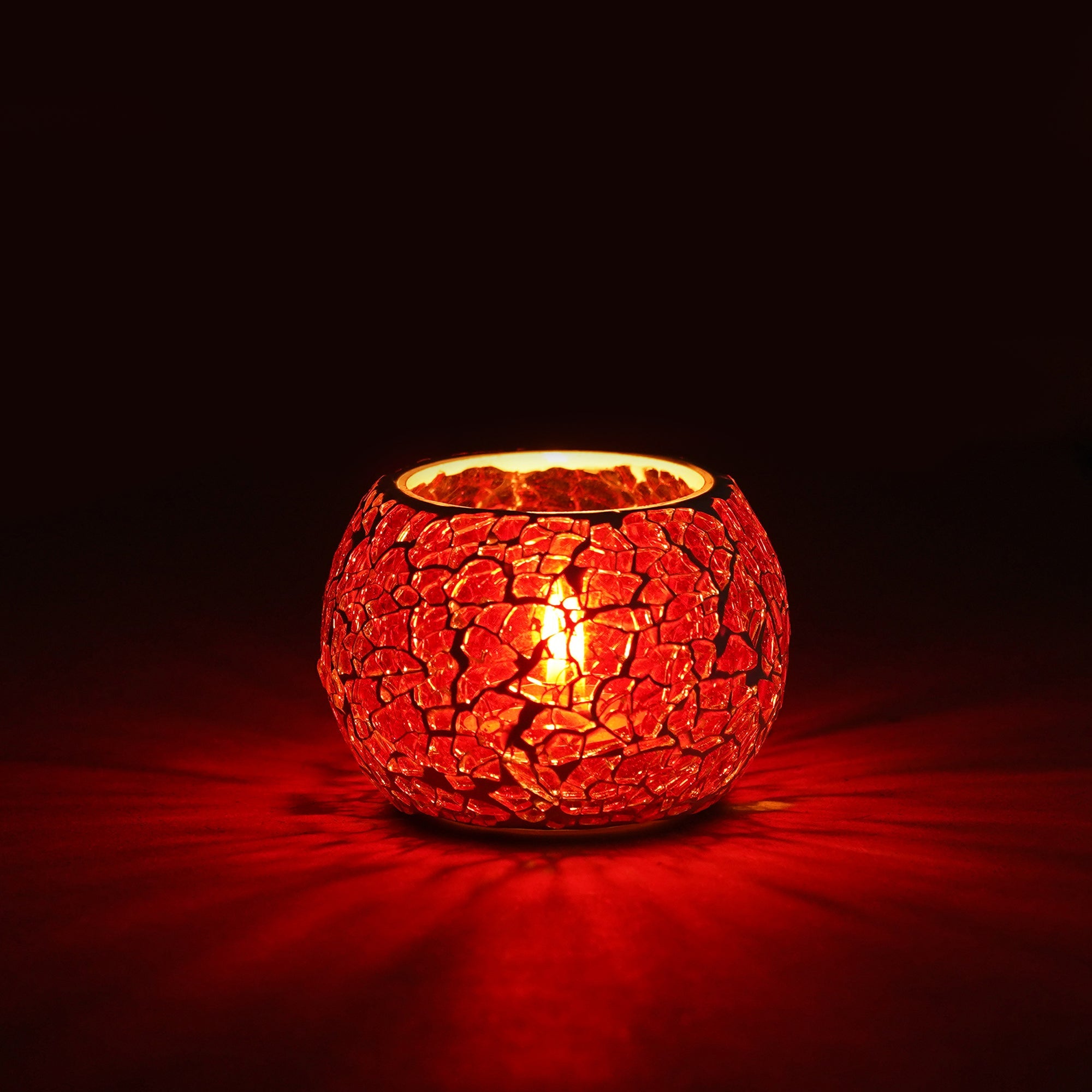 Mosaic Glass Decorative Tea Light Holder/Diya Kafalo
