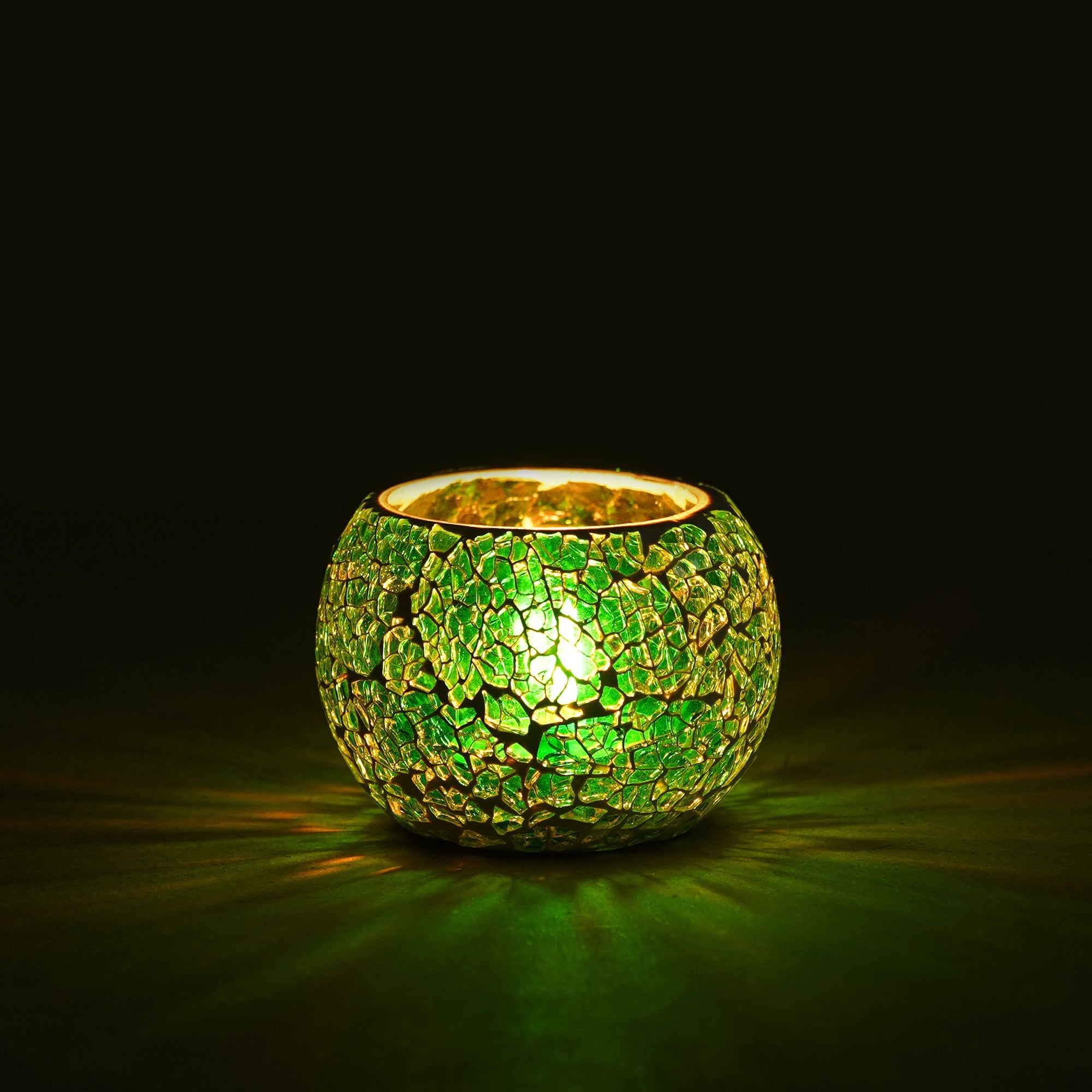 Mosaic Glass Decorative Tea Light Holder/Diya Kafalo