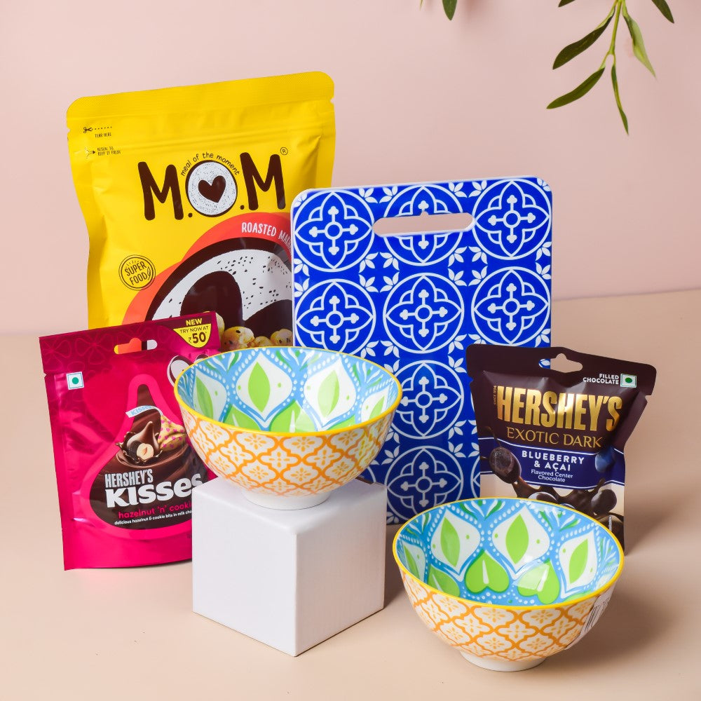 Mandala Bowl And Trivet Gift Hamper Set Of 5 Nestasia