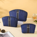 Denim Vanity Bag Set Of 3 Nestasia