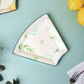 Leafy Ceramic Snack Plate 8 Inch Nestasia