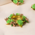 Green Rose Tea Light Holder Set Of 6 Nestasia