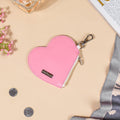 Heart Card Holder Coin Purse White And Pink Nestasia