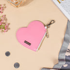 Heart Card Holder Coin Purse White And Pink Nestasia