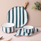 Sailor Striped Green Serving Bowl Nestasia