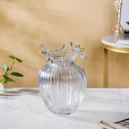 Wave Glass Flower Vase Large 8 Inch Nestasia