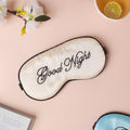 Good Night Sleep Satin Eye Mask Beige Nestasia