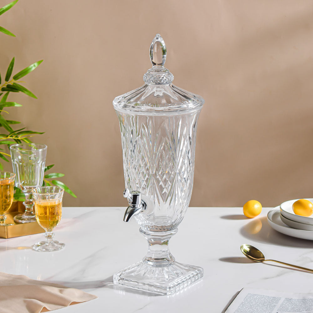 Vintage Textured Glass Water Dispenser Nestasia