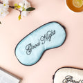 Good Night Sleep Satin Eye Mask Blue Nestasia