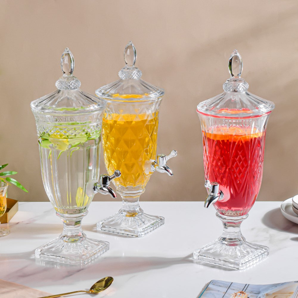 Vintage Textured Glass Water Dispenser Nestasia