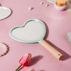 Chic Heart Hand Mirror Green Nestasia