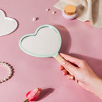 Chic Heart Hand Mirror Green Nestasia