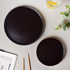 Monochrome Black And White Dinner Plate 9.5 Inch Nestasia