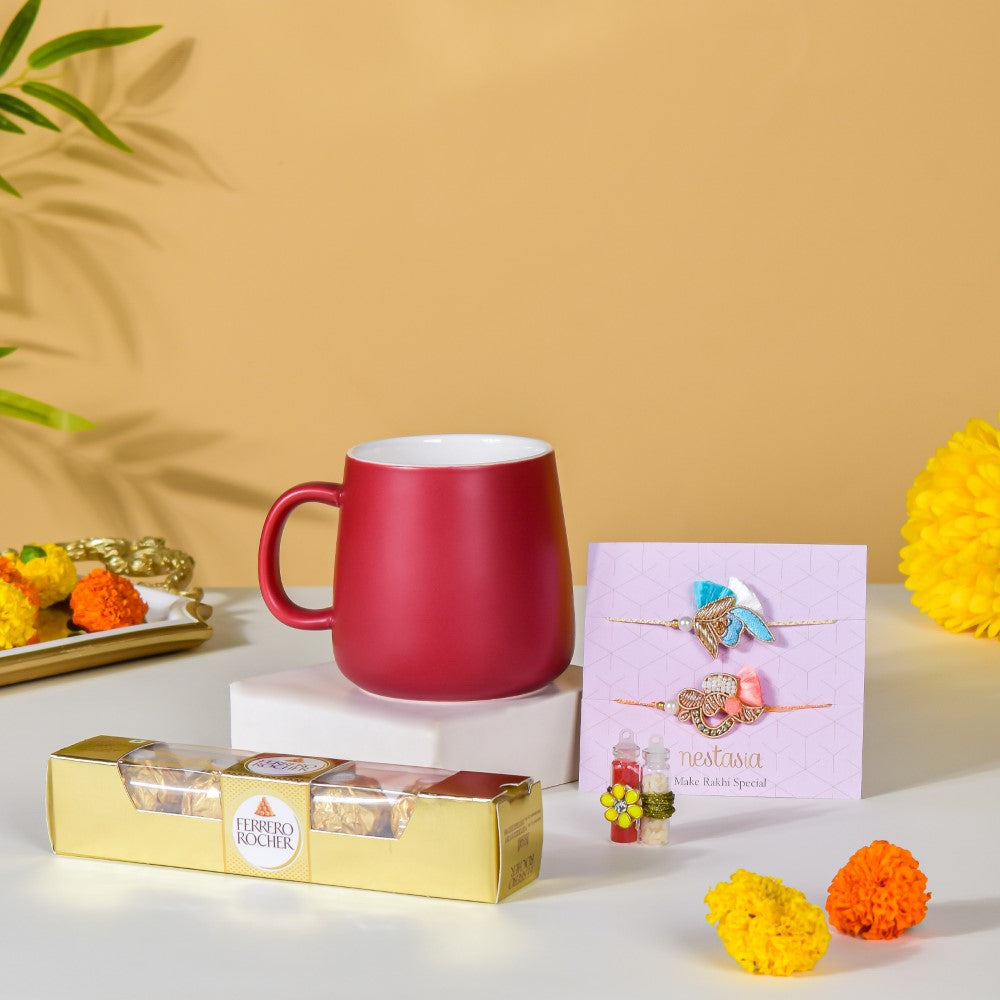 Tea Delight Rakhi Hamper Set Of 4 Nestasia