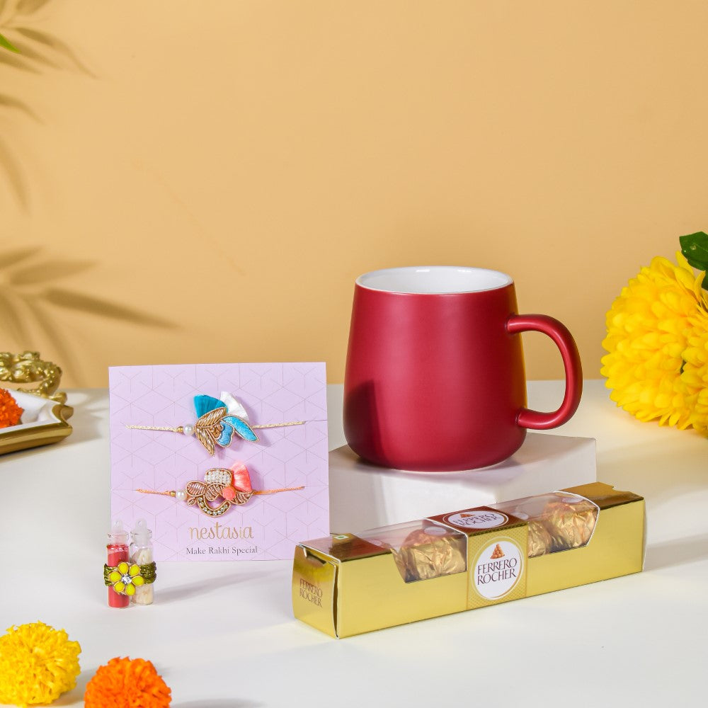 Tea Delight Rakhi Hamper Set Of 4 Nestasia