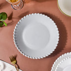 Scalloped Dinner Plate Grey 10 Inch Nestasia