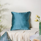 Luxury Embroidered Cushion Cover Green Set of 2 17x17 Inch Nestasia