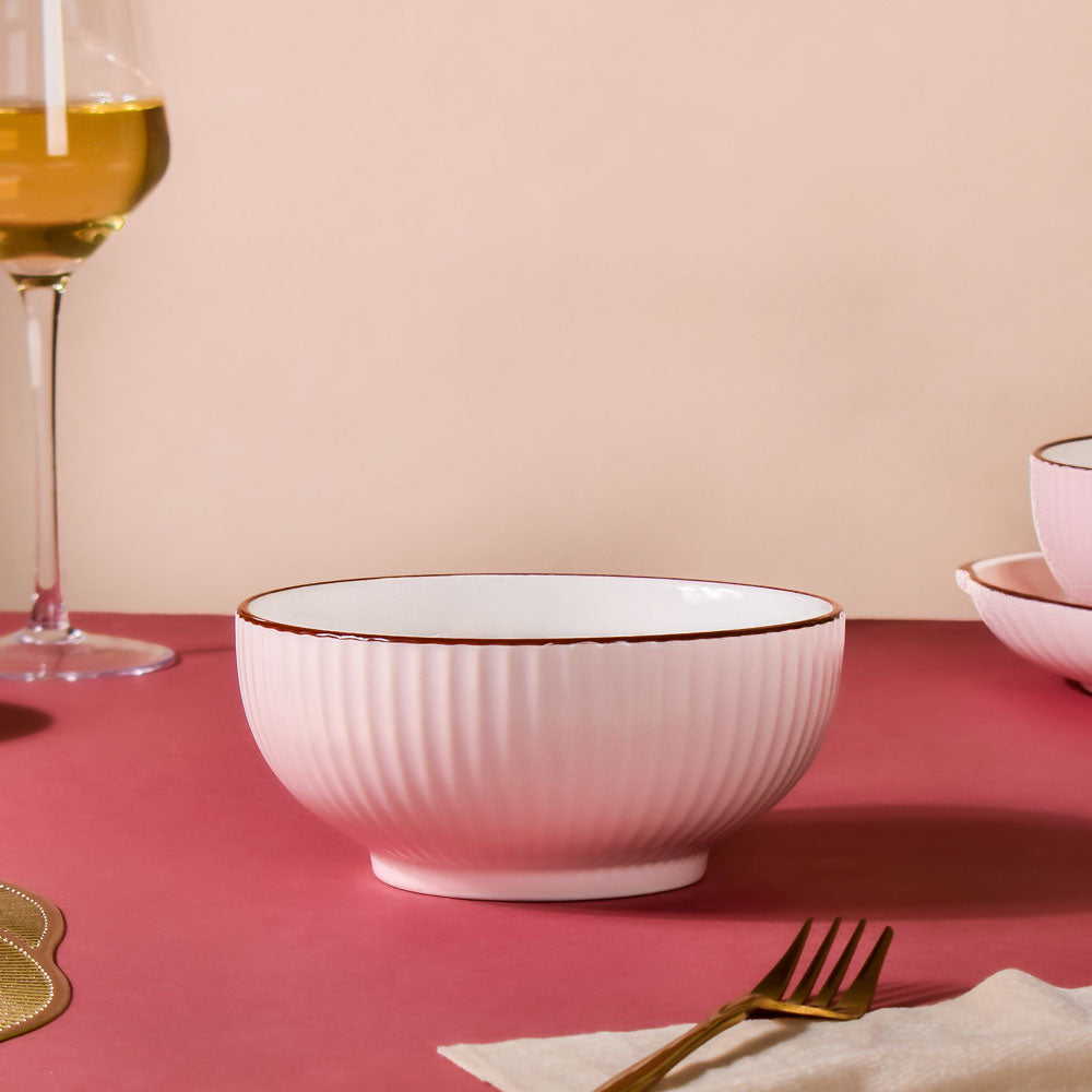 Dune Textured Serving Bowl Pink 650 ml Nestasia