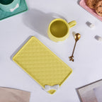 Bow Cup With Rectangular Plate Yellow 260 ml Nestasia