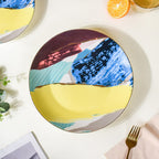 Colourful Ceramic Dinner Plate 10 Inch Nestasia