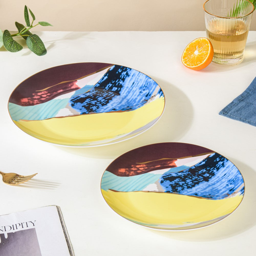 Colourful Ceramic Snack Plate 8 Inch Nestasia