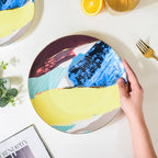 Colourful Ceramic Dinner Plate 10 Inch Nestasia