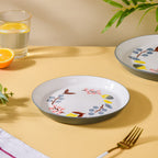 Bloom Ceramic Snack Plate Grey 8 Inch Nestasia