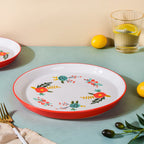 Bloom Ceramic Dinner Plate Red 10 Inch Nestasia