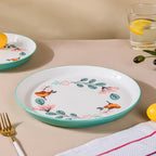 Bloom Ceramic Dinner Plate Green 10 Inch Nestasia
