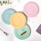 Claramay Pink Pastel Ceramic Snack Plate 8 Inch Nestasia
