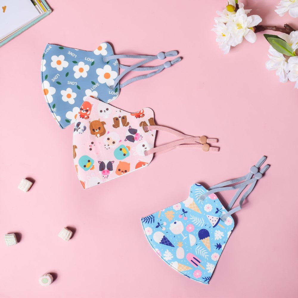 Zootopia Animal Printed Face Mask Pink Set Of 2 Nestasia
