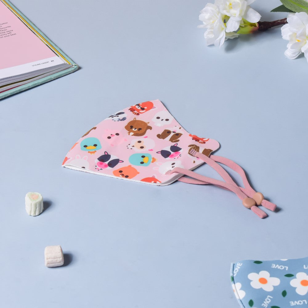 Zootopia Animal Printed Face Mask Pink Set Of 2 Nestasia