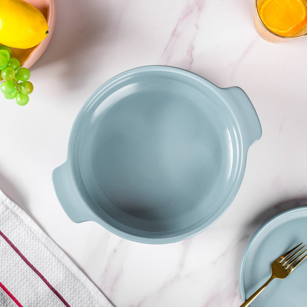 Ceramic Casserole Pots Blue 2 L Nestasia