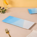 Ombre Ceramic Platter Blue Large 12 Inch Nestasia